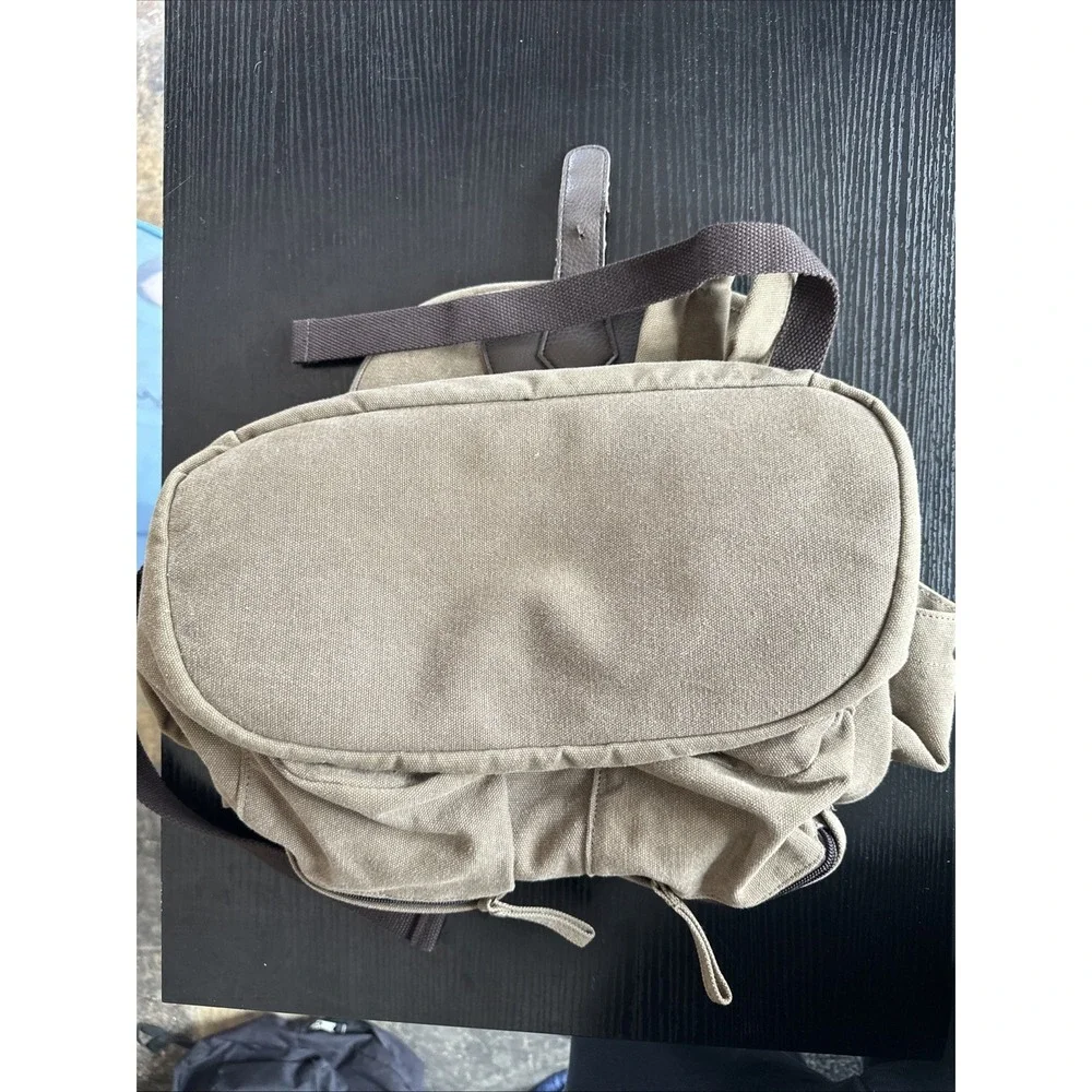 Gootium Canvas Rucksack Backpack Bag Drawstring Buckle Close Messenger‎ Outdoor